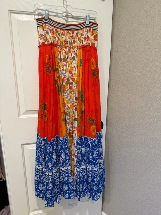 Free People Patchwork Boho Maxi Dress XS - Picture 2 of 5